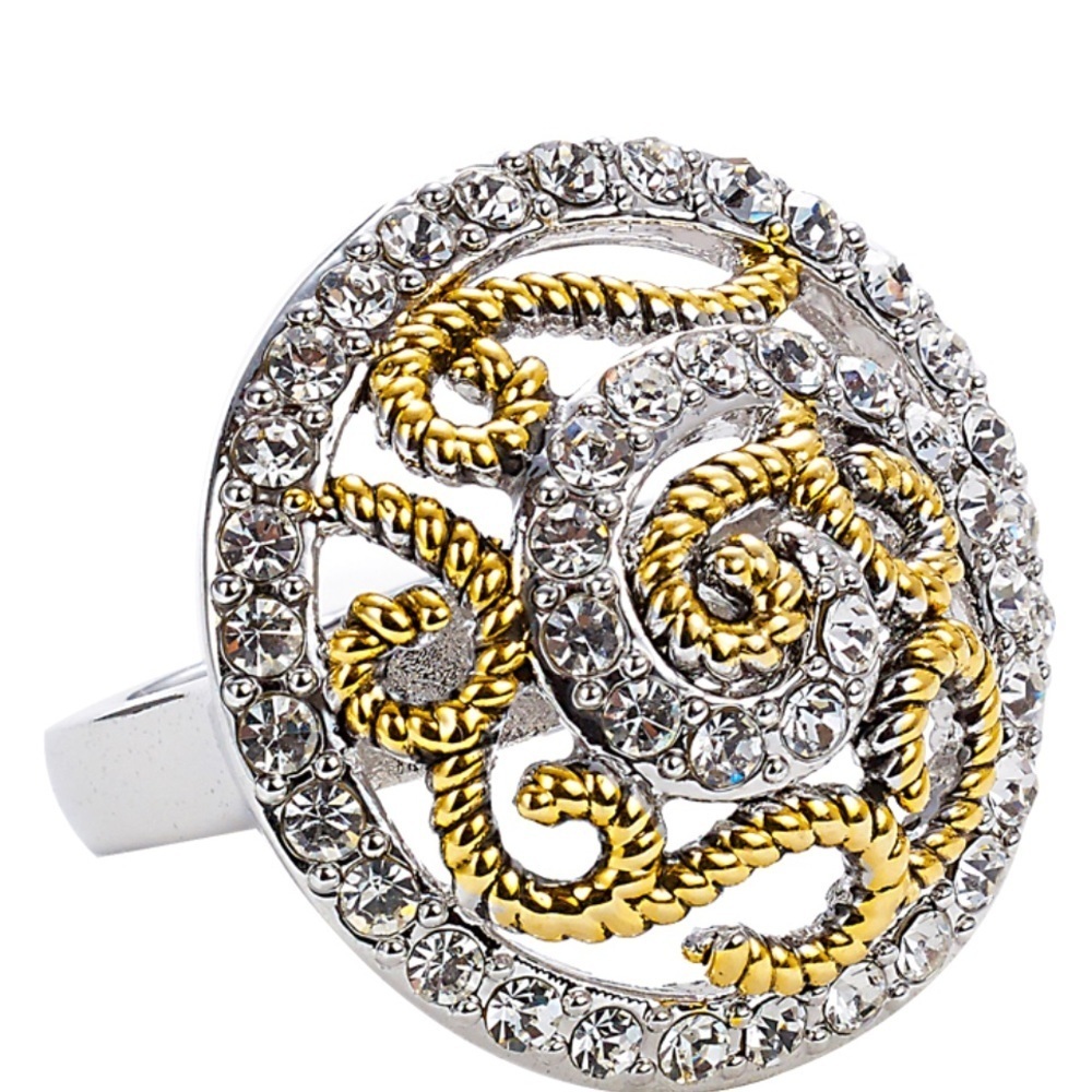 Park Lane Size 9 Constellation Two Tone Filigree Statement Ring